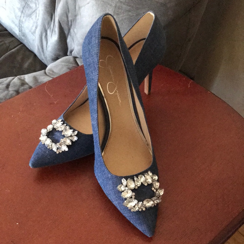 Brand new Jessica Simpson denim pumps